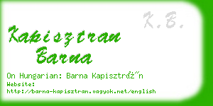 kapisztran barna business card